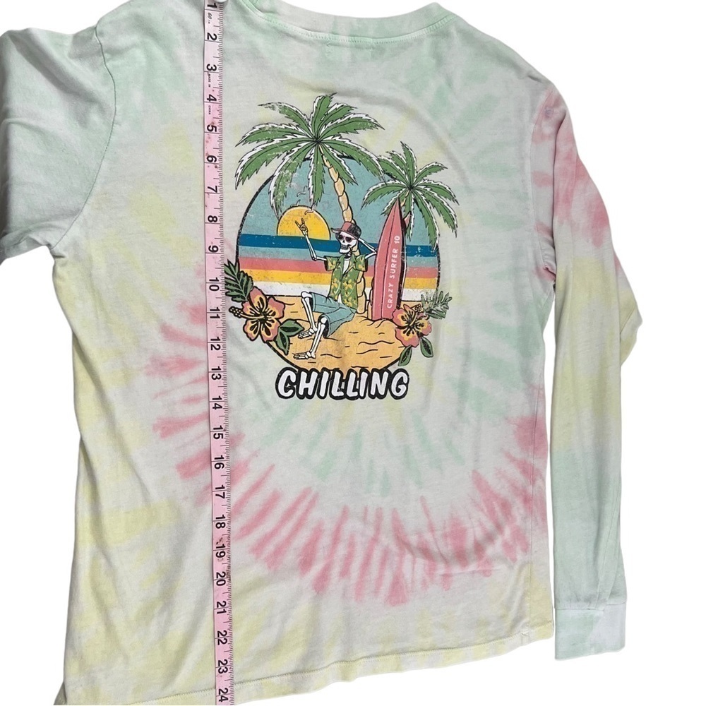 Urban Nation Tie Dye Surfer Long Sleeve T Shirt Medium - Picture 4 of 7